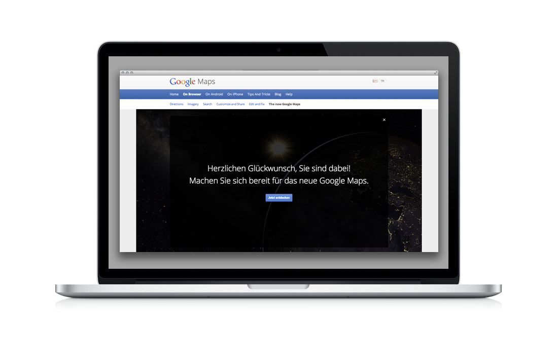 Das neue Google Maps